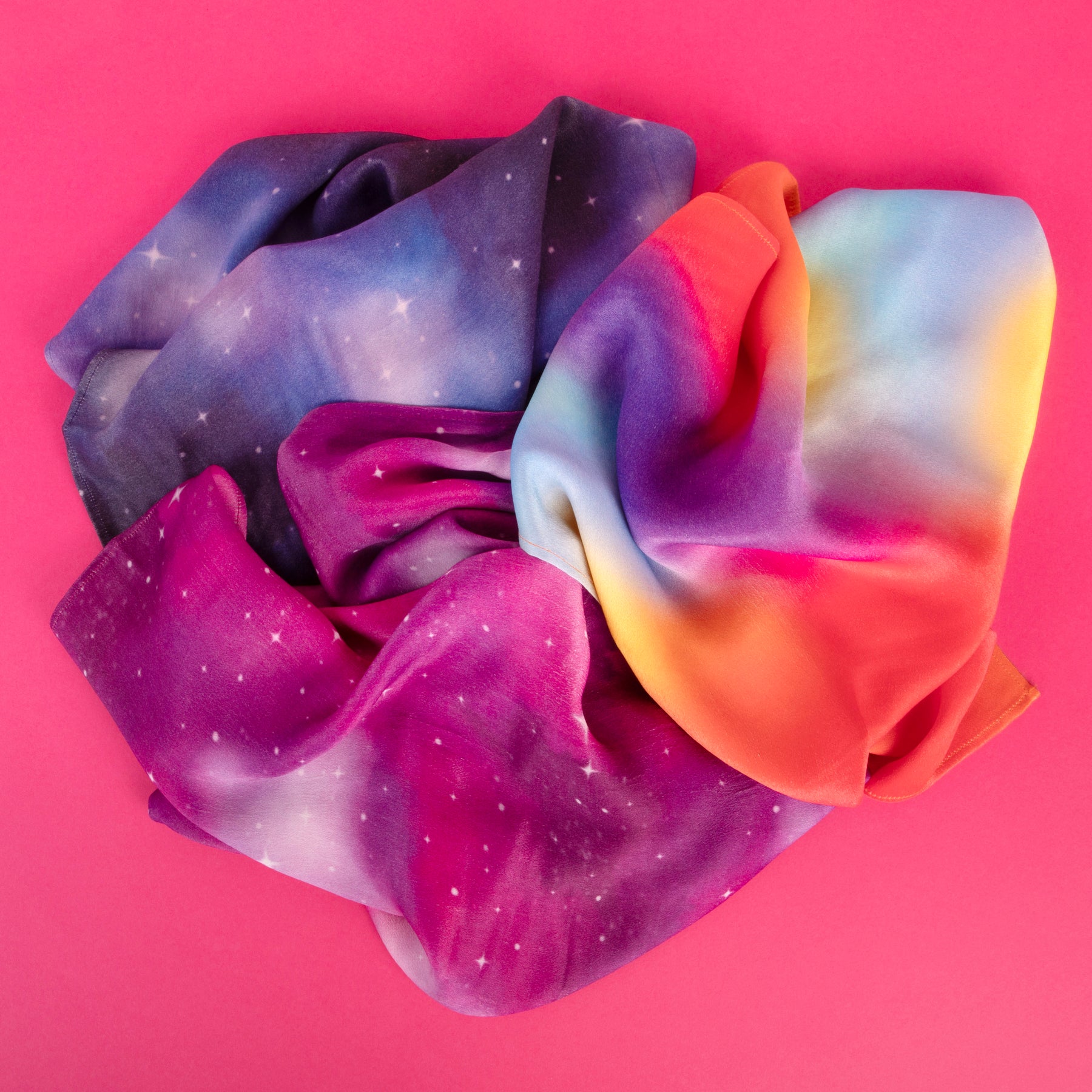 90cm Bandana Scarf - Pink Galaxy