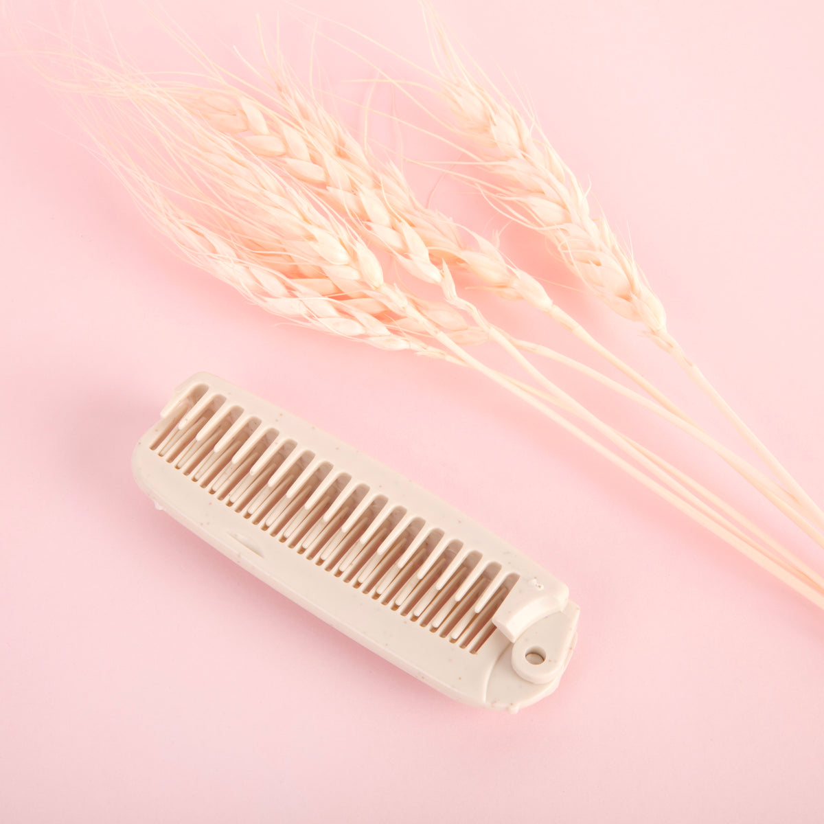 Foldable Hair Brush and Comb - White