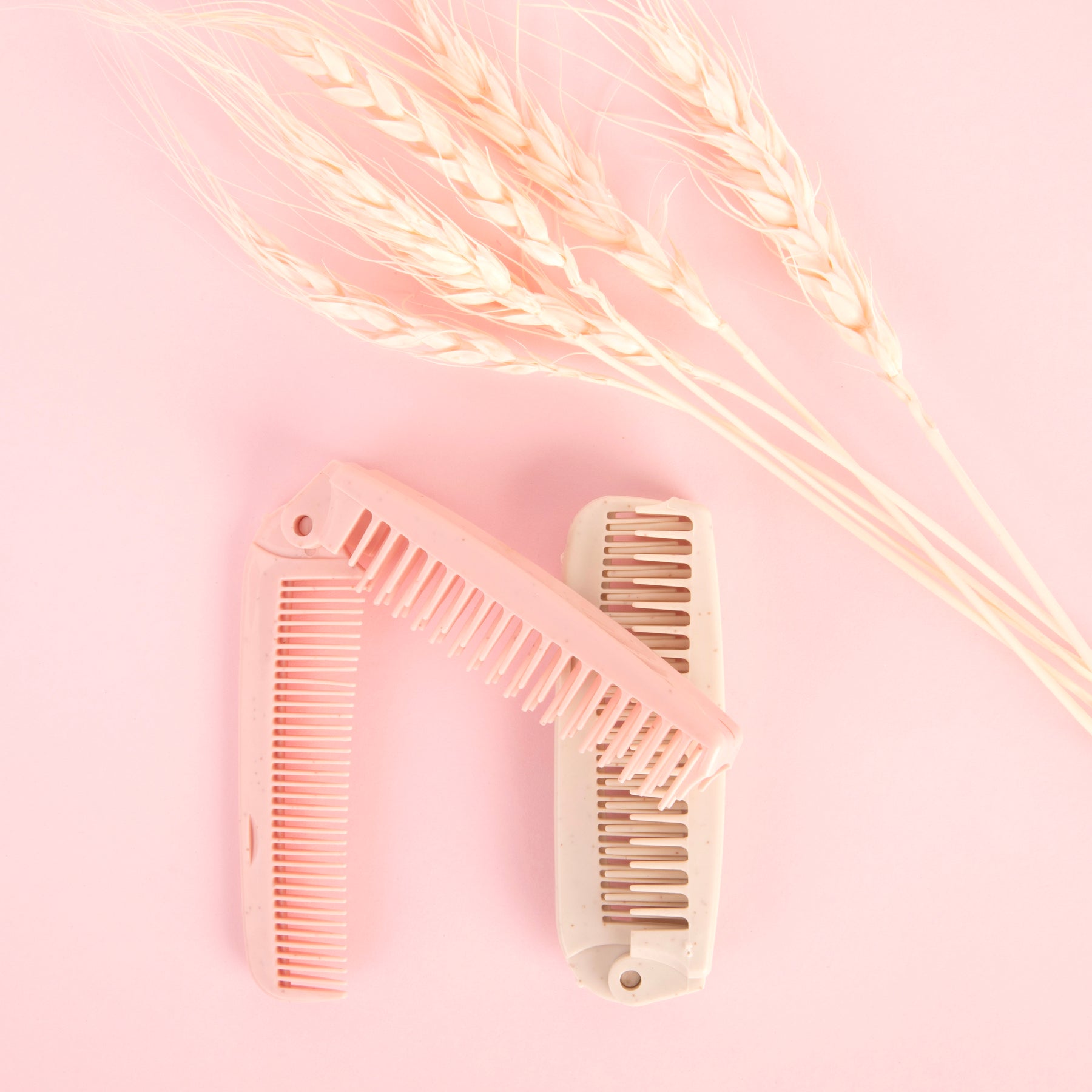 Foldable Hair Brush and Comb - White