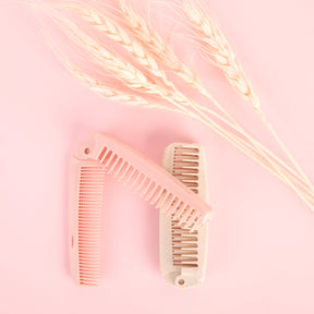 Foldable Hair Brush and Comb - Pink