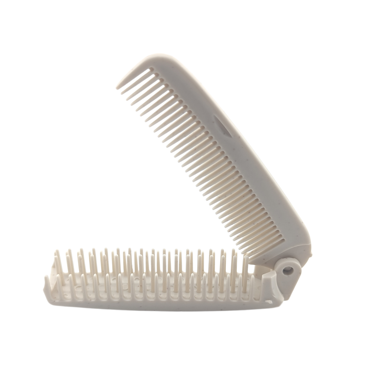 Foldable Hair Brush and Comb - White