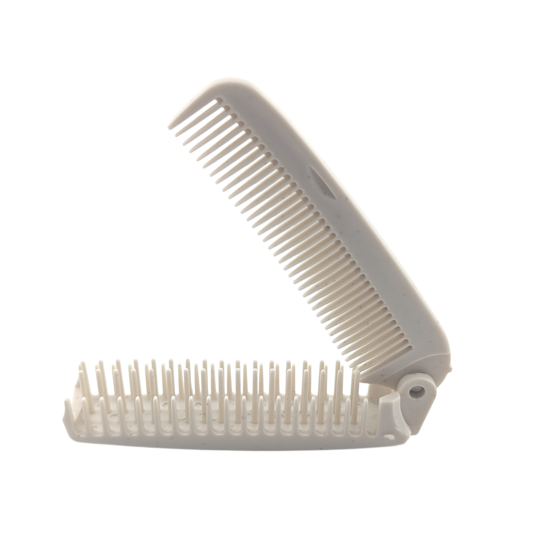 Foldable Hair Brush and Comb - White