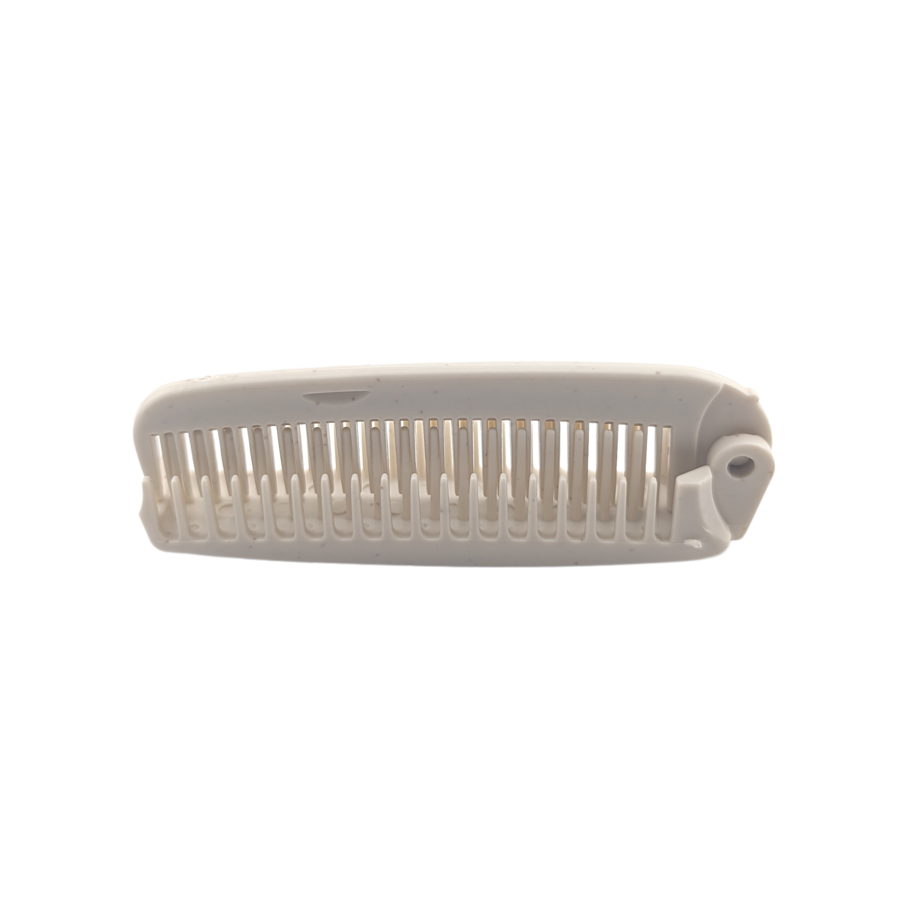 Foldable Hair Brush and Comb - White