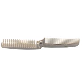 Foldable Hair Brush and Comb - White