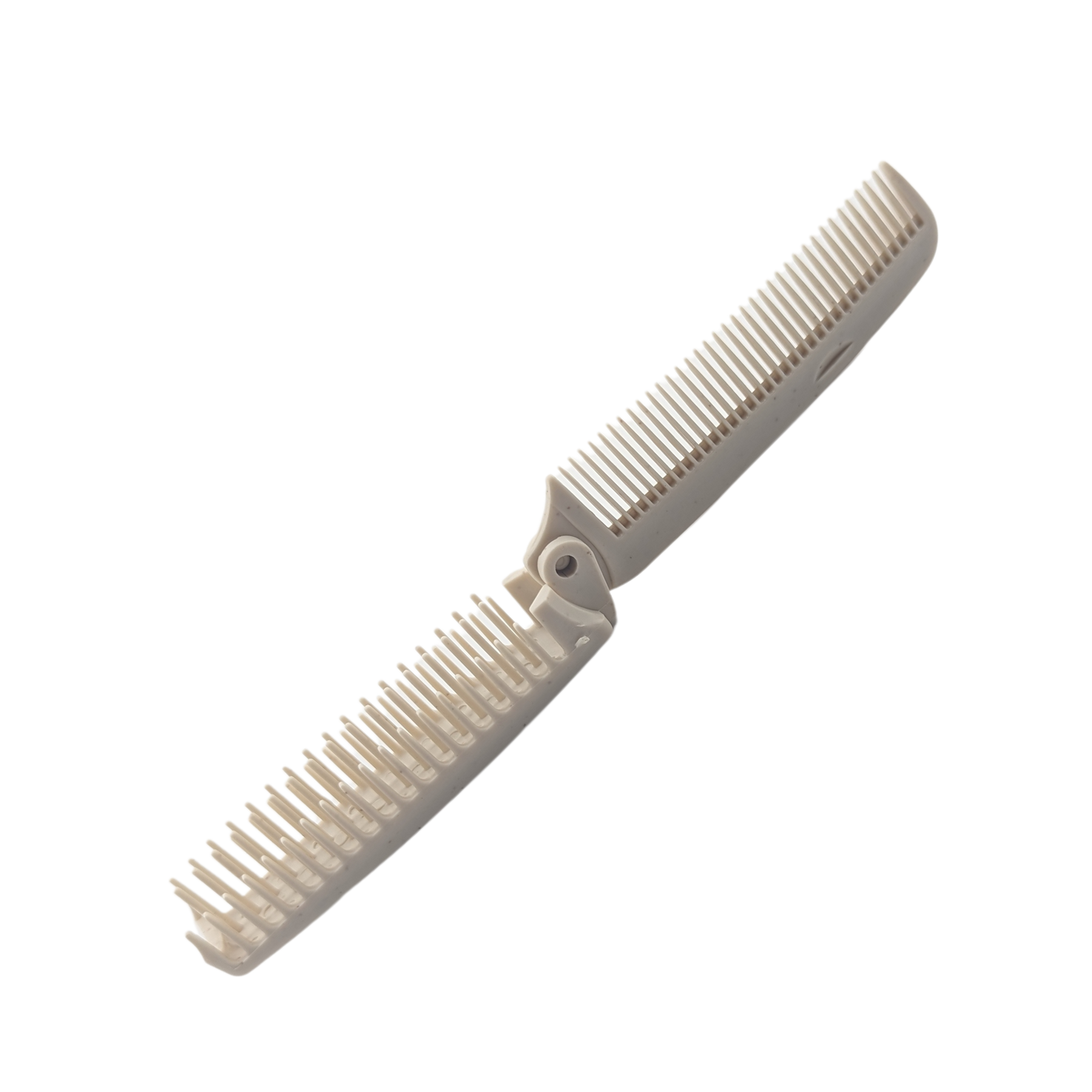 Foldable Hair Brush and Comb - White