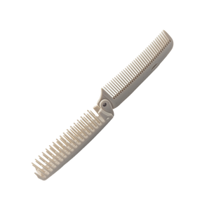 Foldable Hair Brush and Comb - White