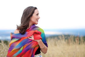 90cm Bandana Scarf - Bright Rainbow